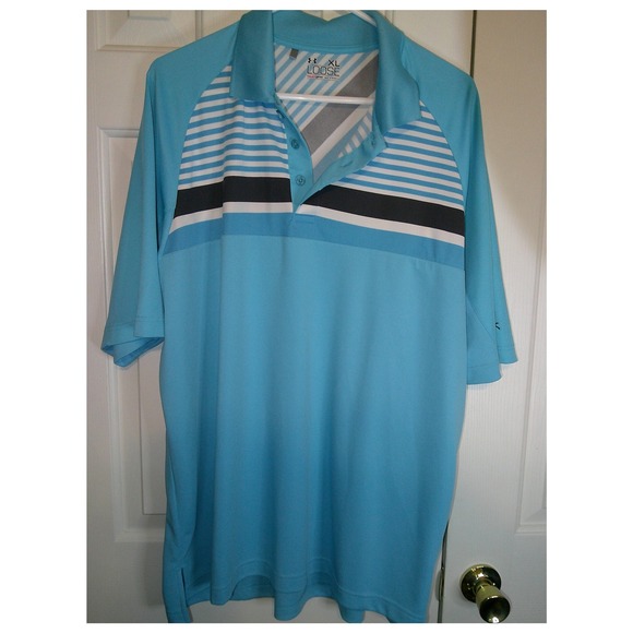 Under Armour‎ Golf Polo Shirt Innisbrook Striped Athletic XL - Picture 1 of 4